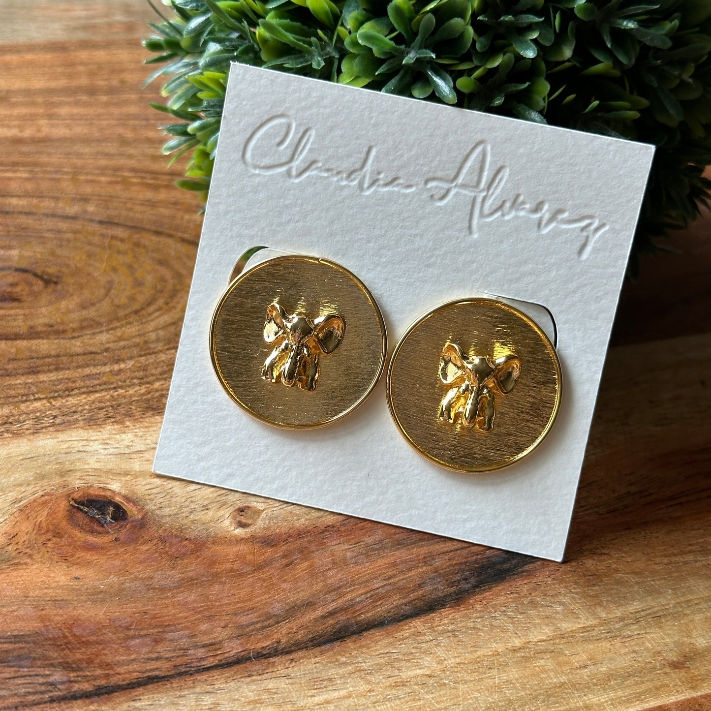 Mini Elephant Post Earrings