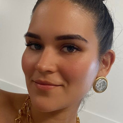 Two-Tone Greco Earrings