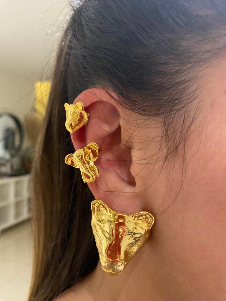 Cheetah Earrings Smooth Finish