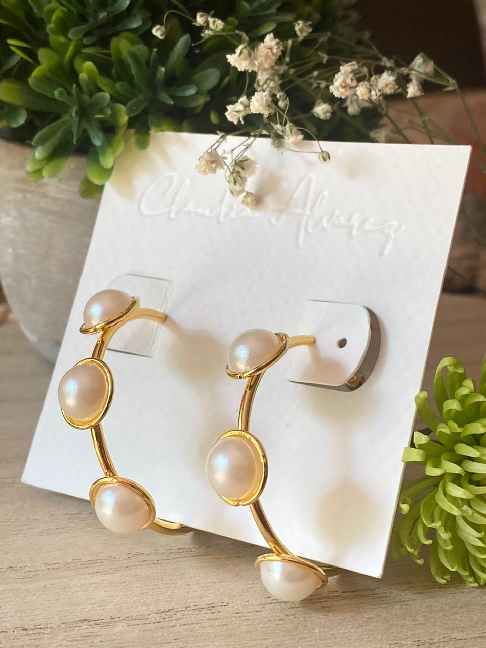 Pearl Hoops