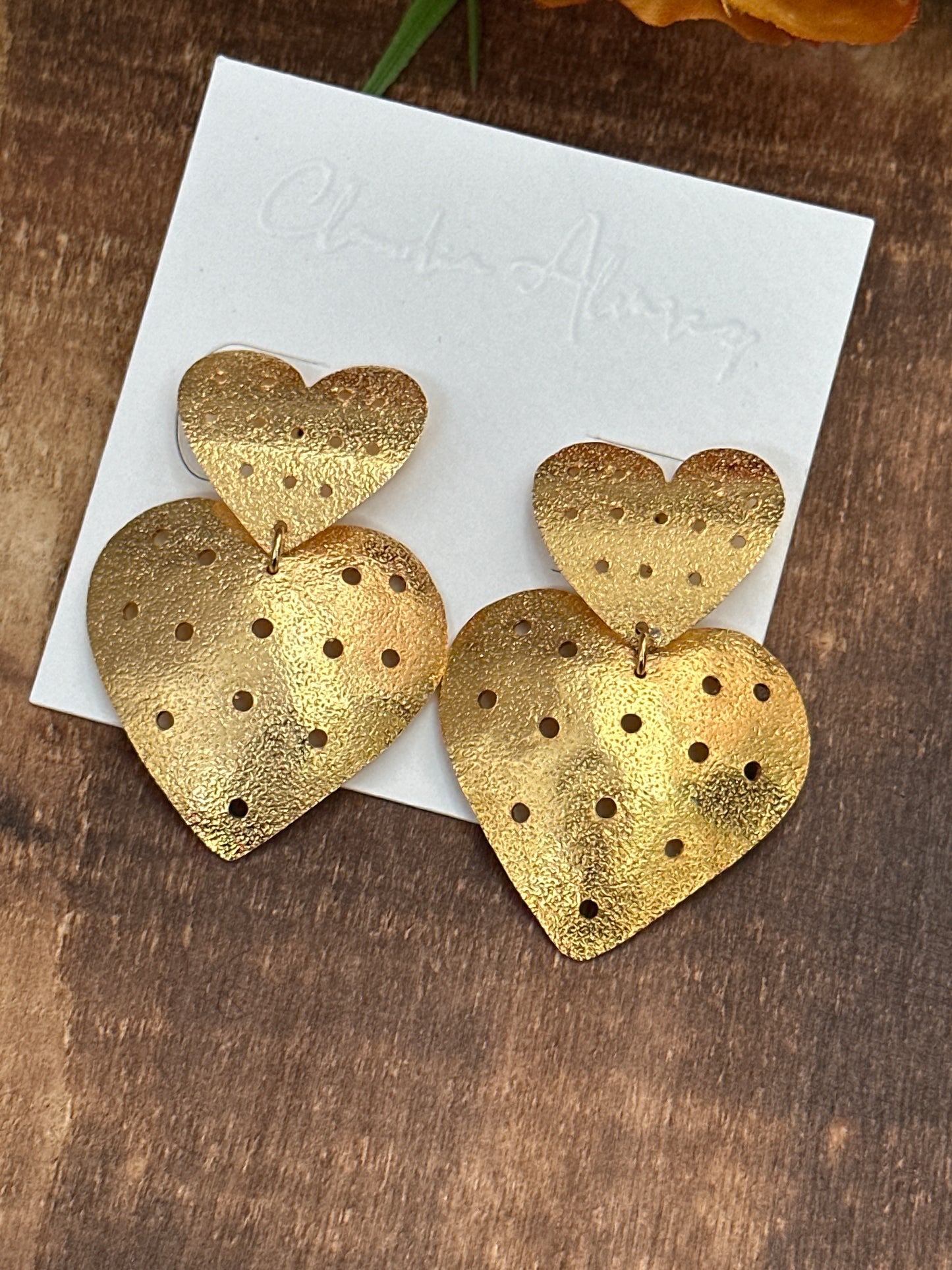 Double Hearts Earrings