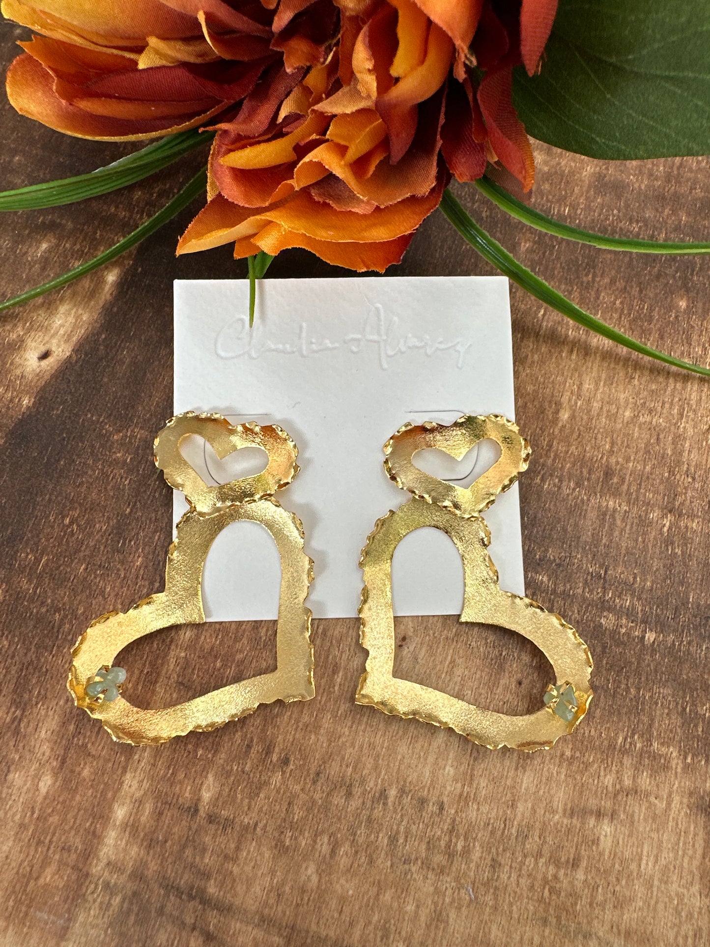 Maxi Heart Dangle Earrings