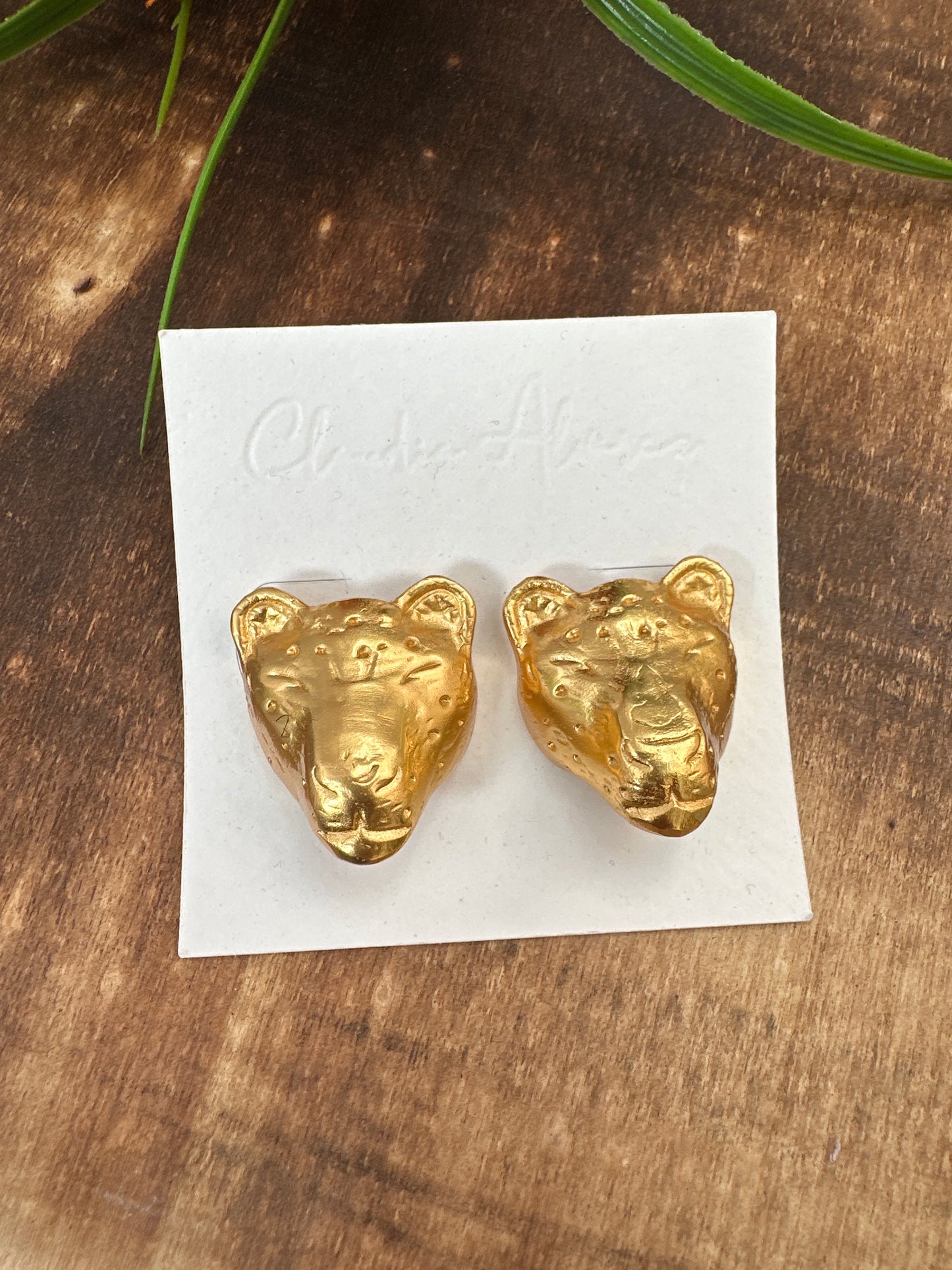 Cheetah Earrings Matte Finish